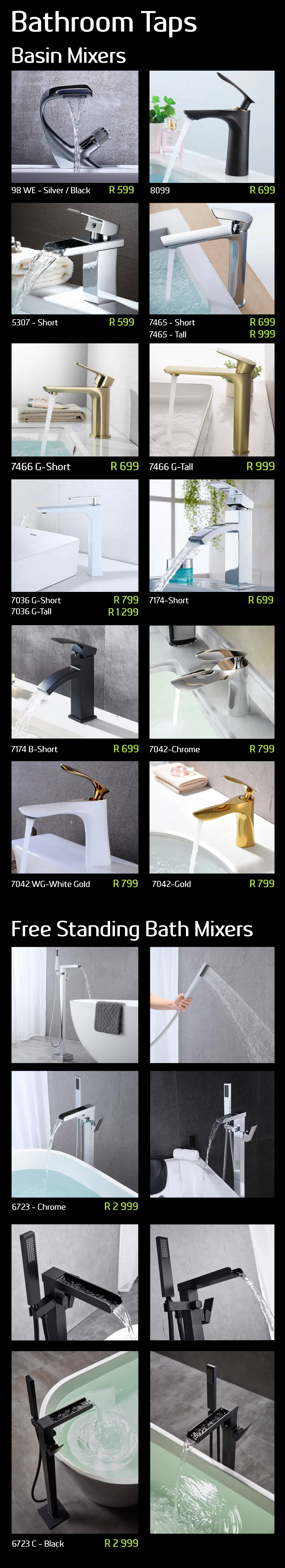 TILE FACTORY - IMPORTED TAPS - KITCHEN TAPS - KITCHEN MIXER TAPS - SINK TAPS -MIXER TAPS -BATHROOM TAPS